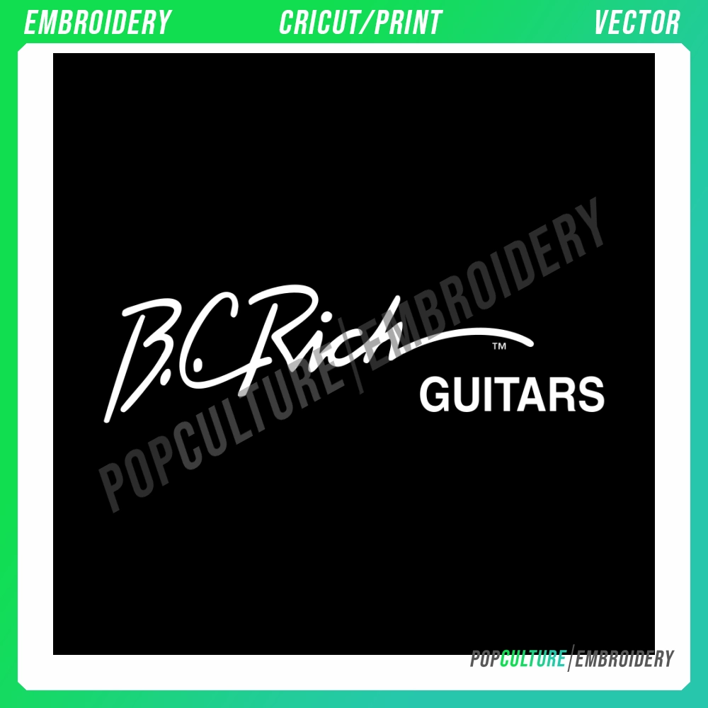 BCRICHGUITARS - Official Logo For Embroidery & Vector • Pop Culture ...