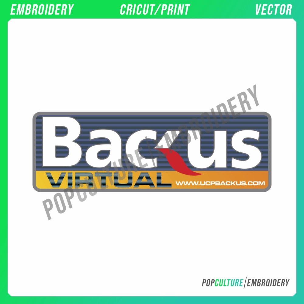 Backus Virtual Official Logo for Embroidery & Vector • Pop Culture