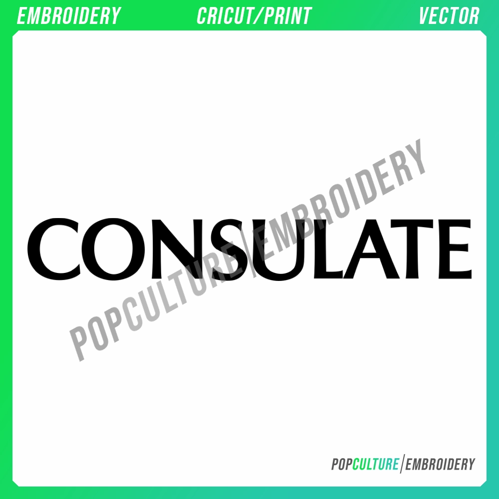 Consulate logo - Official Logo for Embroidery & Vector • Pop Culture ...