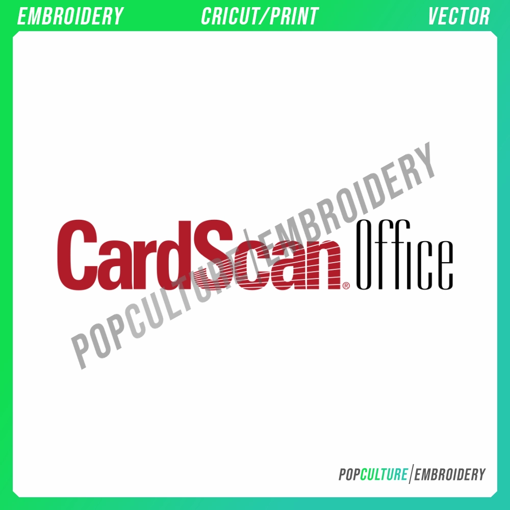 CardScan Office - Official Logo for Embroidery & Vector • Pop Culture ...