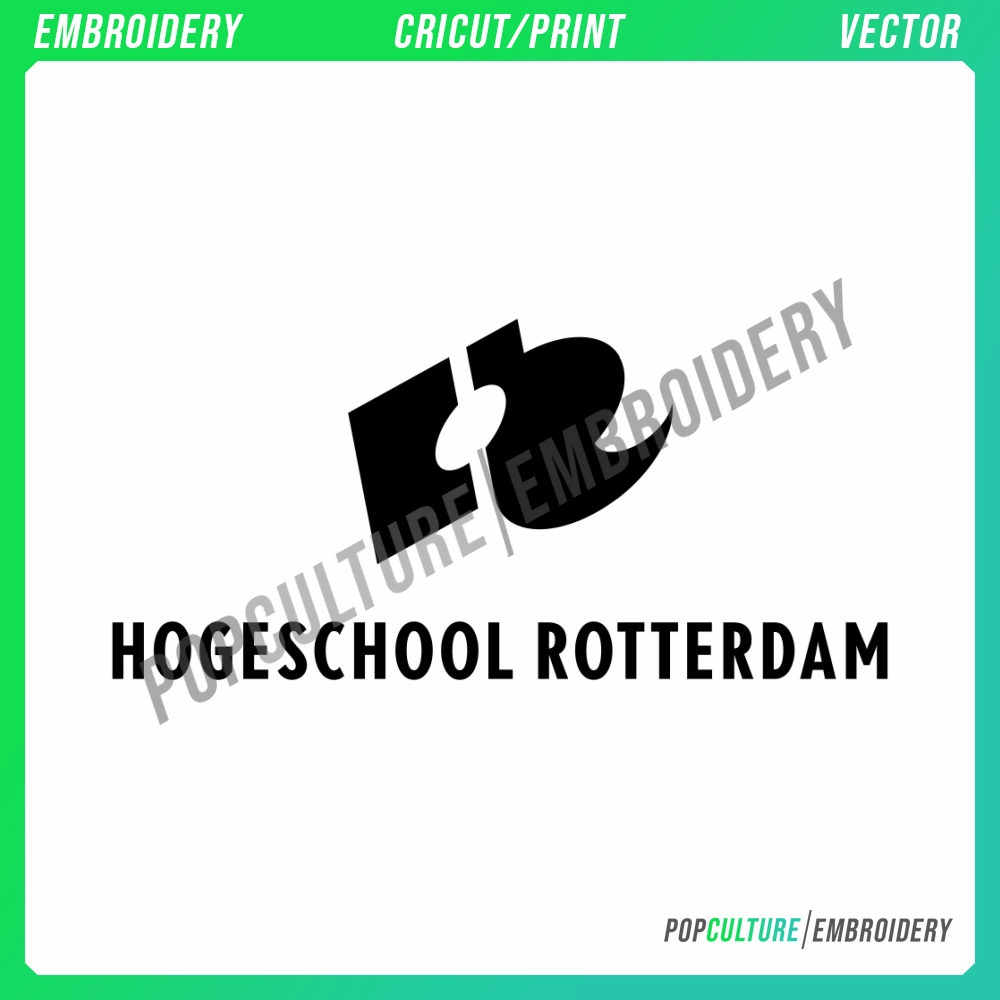 Hogeschool Rotterdam Official Logo for Embroidery & Vector • Pop