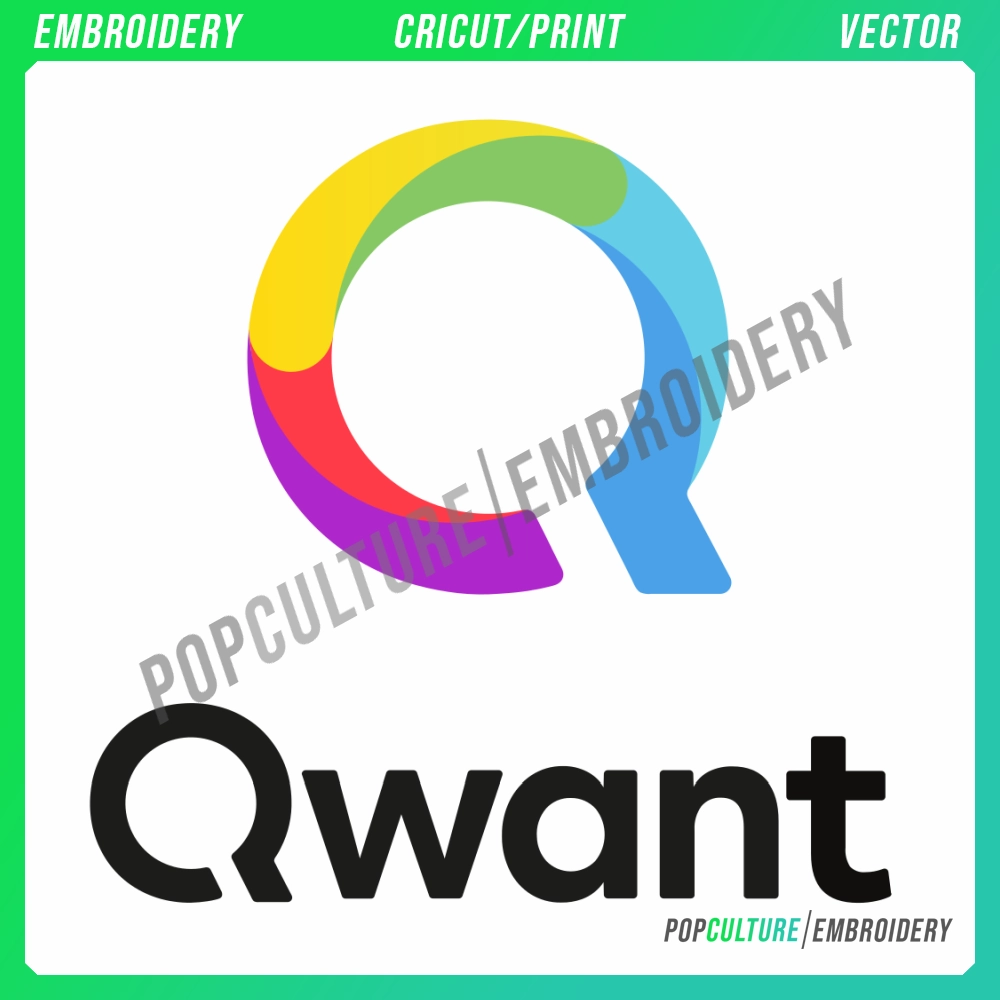 Qwant - Official Logo for Embroidery & Vector • Pop Culture Embroidery ...