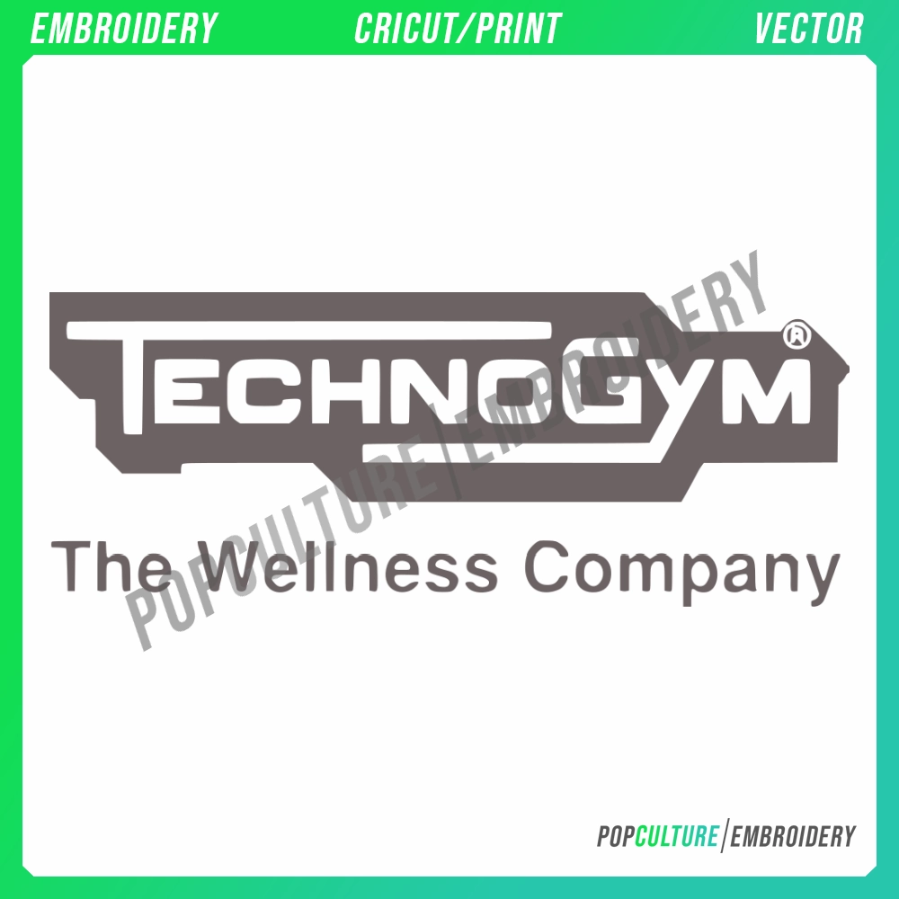 technogym - Official Logo for Embroidery & Vector • Pop Culture ...